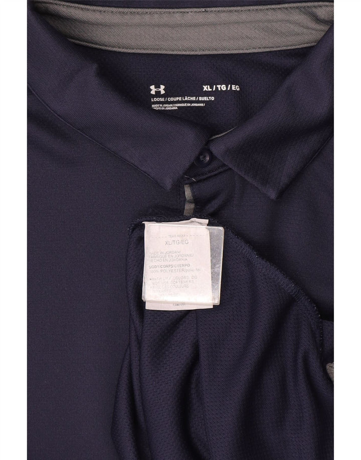 Polo Under Armour Hombre XL Poliéster Azul Marino