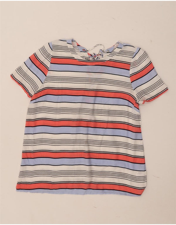 Oasis Blusa para mujer Top UK 46 Large Viscosa a rayas multicolor