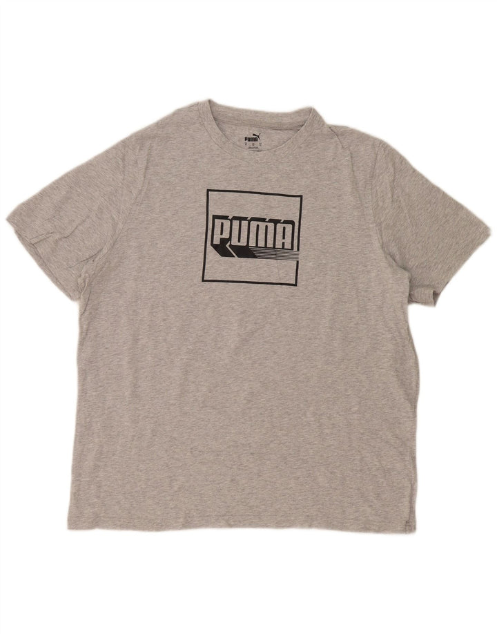 Puma Camiseta gráfica para hombre Top XL gris moteado