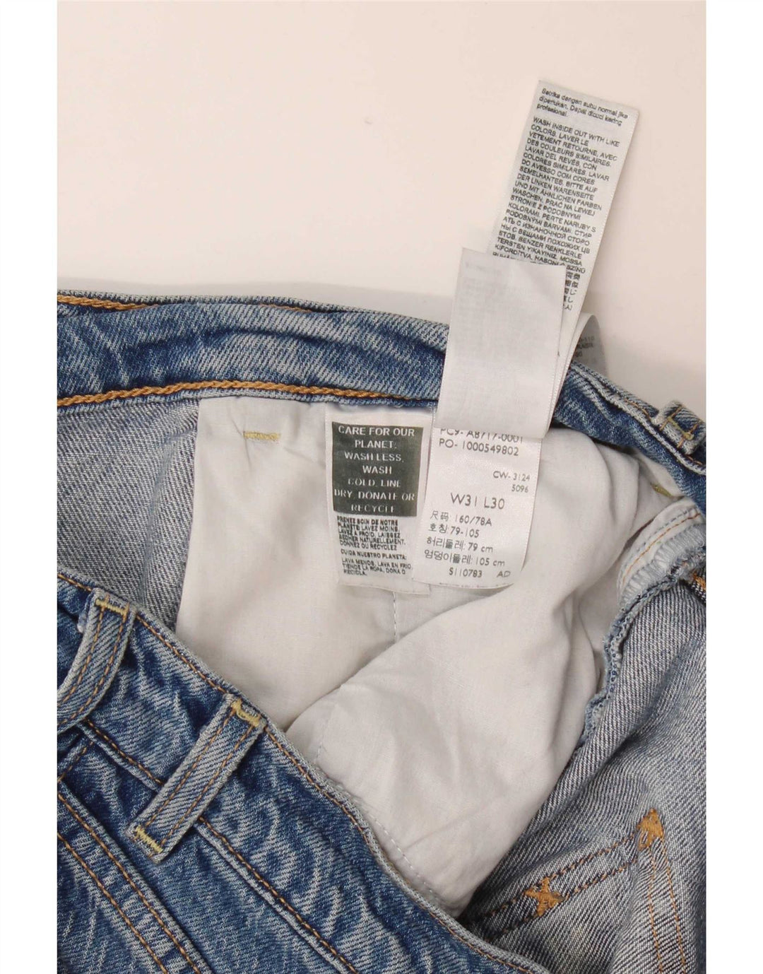 Levi's Mujer Ribcage Bell Flared Jeans W31 L30 Algodón Azul