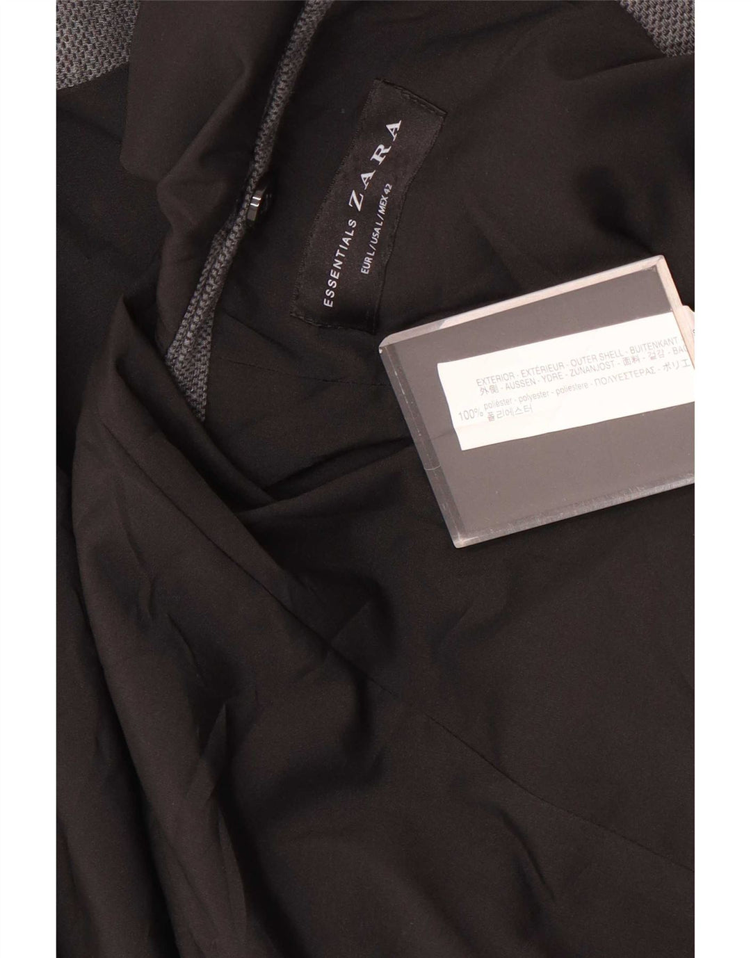 Zara Chaqueta Blazer De 2 Botones Para Hombre UK 40 Grande Poliéster Gris