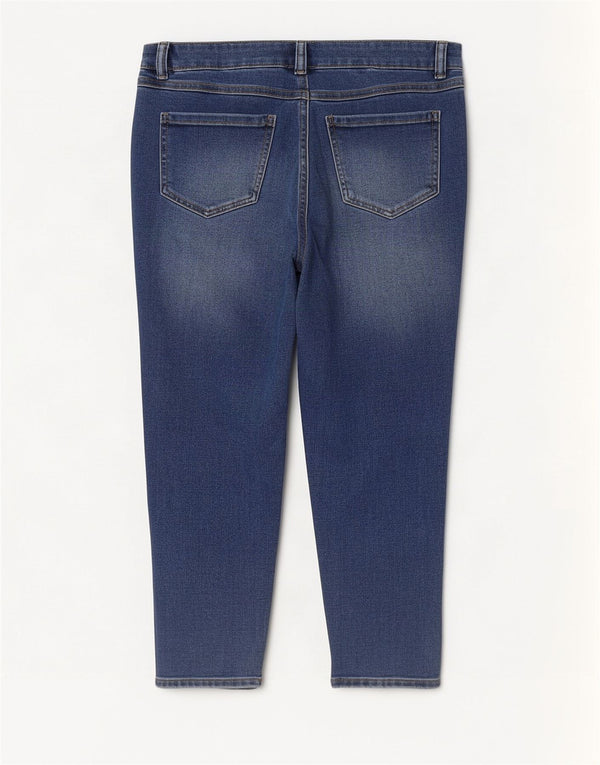 M&Co Vaqueros Cortos Petite para Mujer UK 40 Grande W36 L25 Algodón Azul