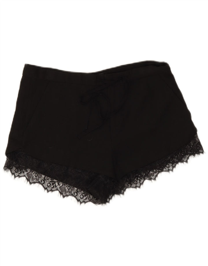 Zara Mujer Hot Pants Pequeño W26 Negro