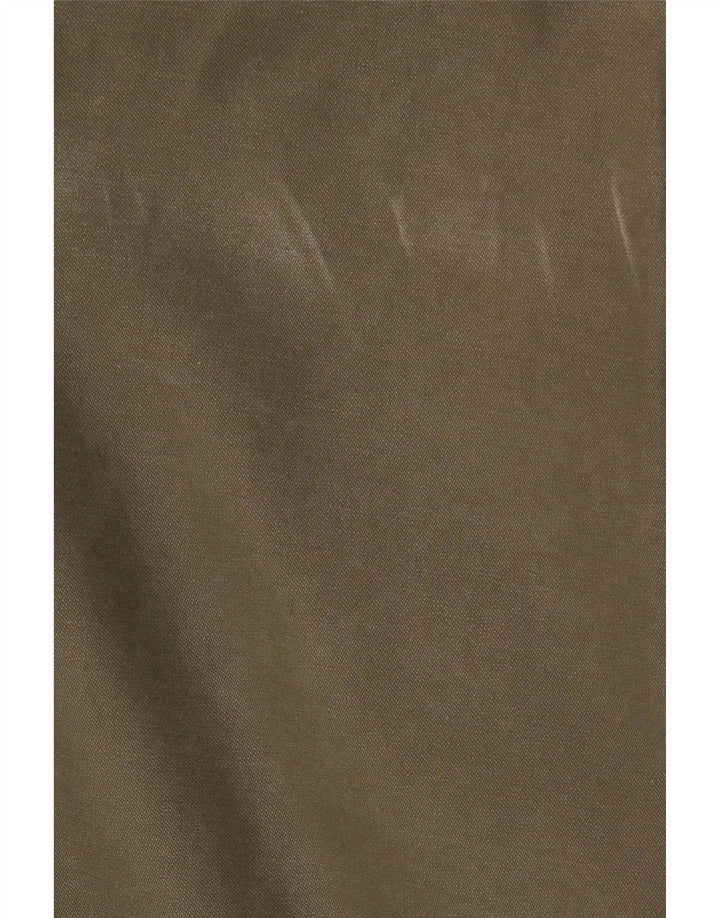 VINTAGE Chaqueta Parka militar con capucha para hombre Reino Unido 40 Caqui grande