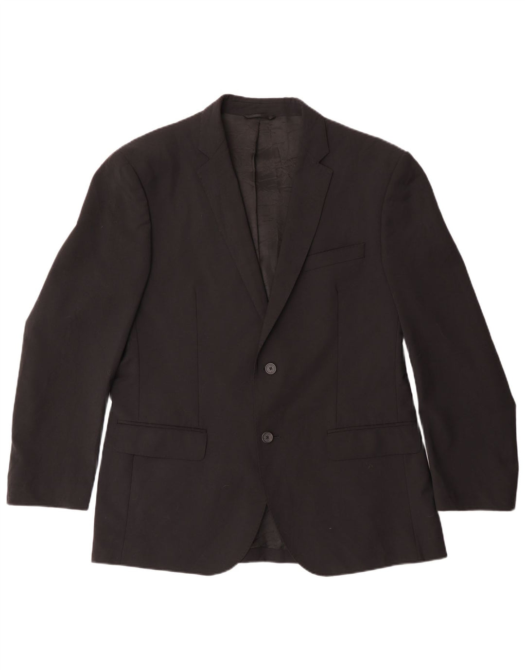 Calvin Klein Chaqueta tipo blazer de 2 botones para hombre IT 52 XL Poliéster negro