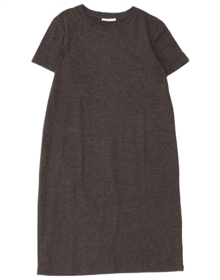 Zara Mujer Vestido Recto UK 10 Small Gris