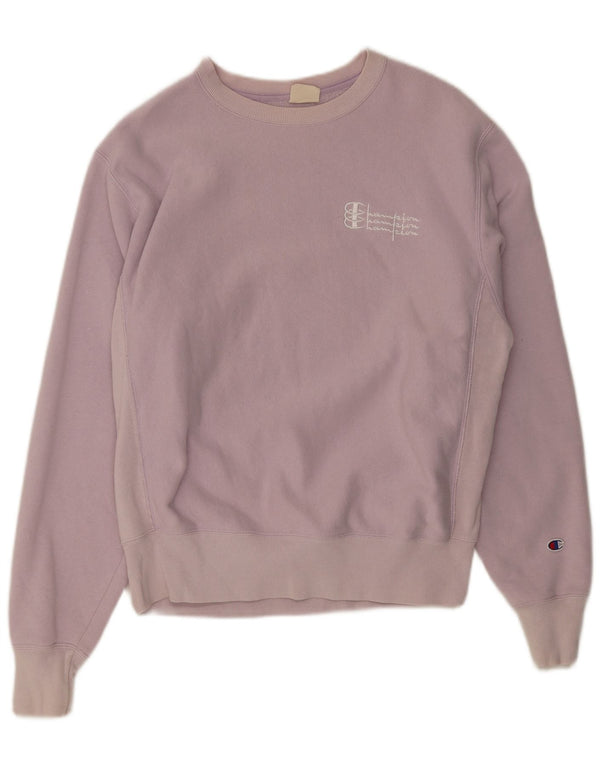 Champion Sudadera de gran tamaño para mujer, jersey UK 44, algodón morado mediano