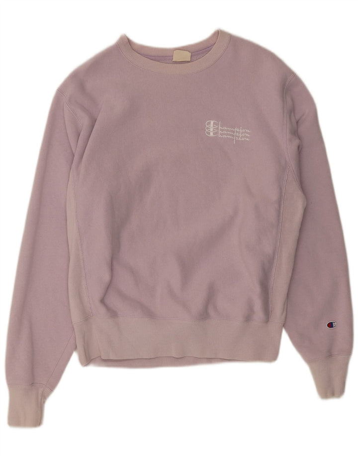 Champion Sudadera de gran tamaño para mujer, jersey UK 44, algodón morado mediano