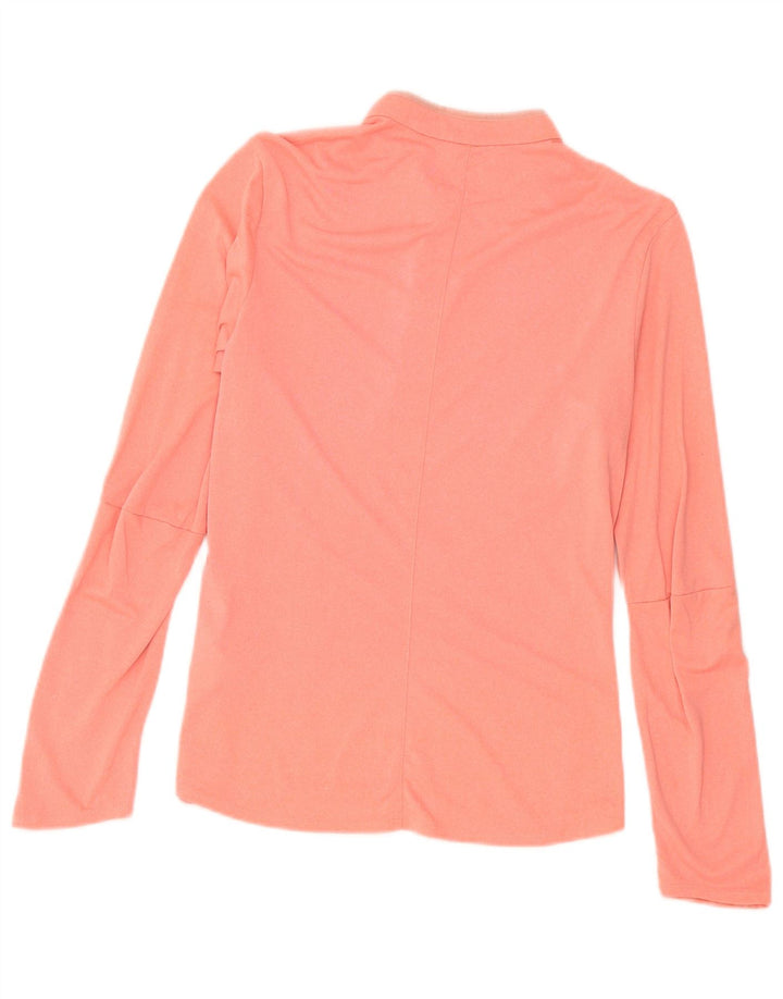 Adidas Mujer Climalite Top Manga Larga UK 8/10 Pequeño Rosa Poliéster