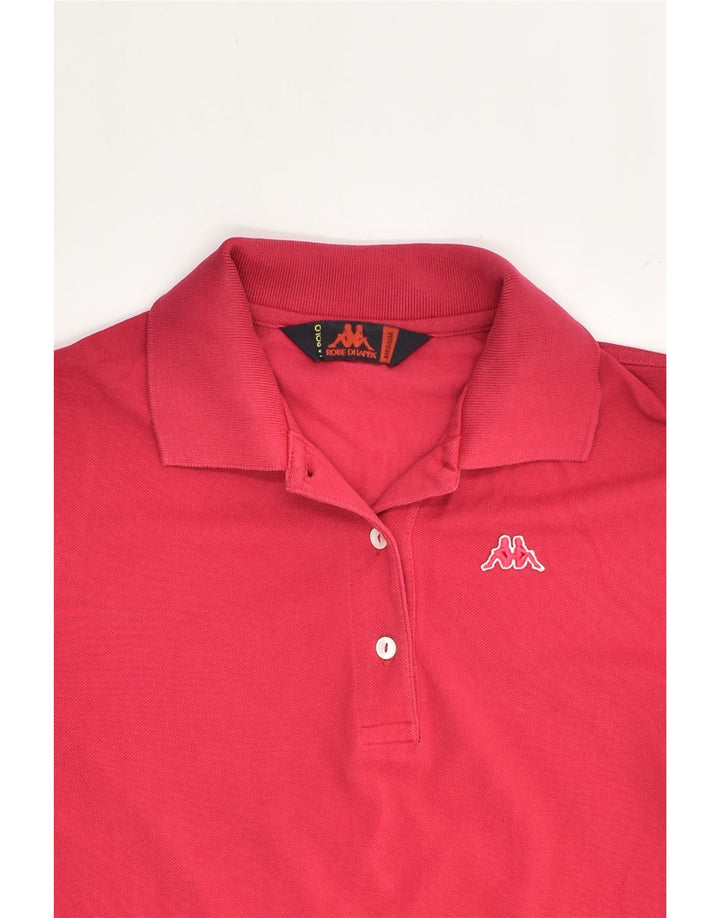 KAPPA Womens Polo Shirt UK 14 Medium Pink Cotton | Vintage Kappa | Thrift | Second-Hand Kappa | Used Clothing | Messina Hembry 