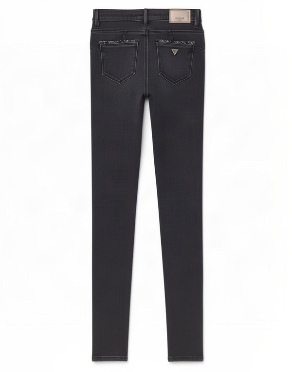 Guess Vaqueros pitillo de talle medio Curve X para mujer W26 L30 Algodón azul marino