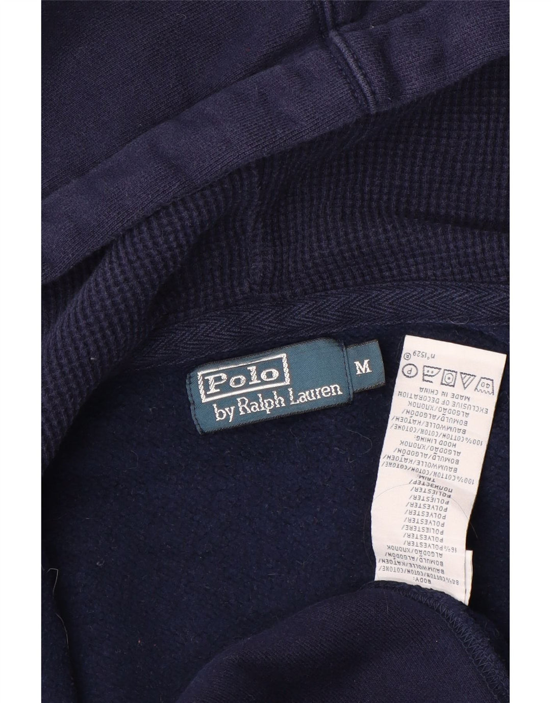 Polo Ralph Lauren - Sudadera con capucha y cremallera para hombre, tamaño mediano, algodón azul marino