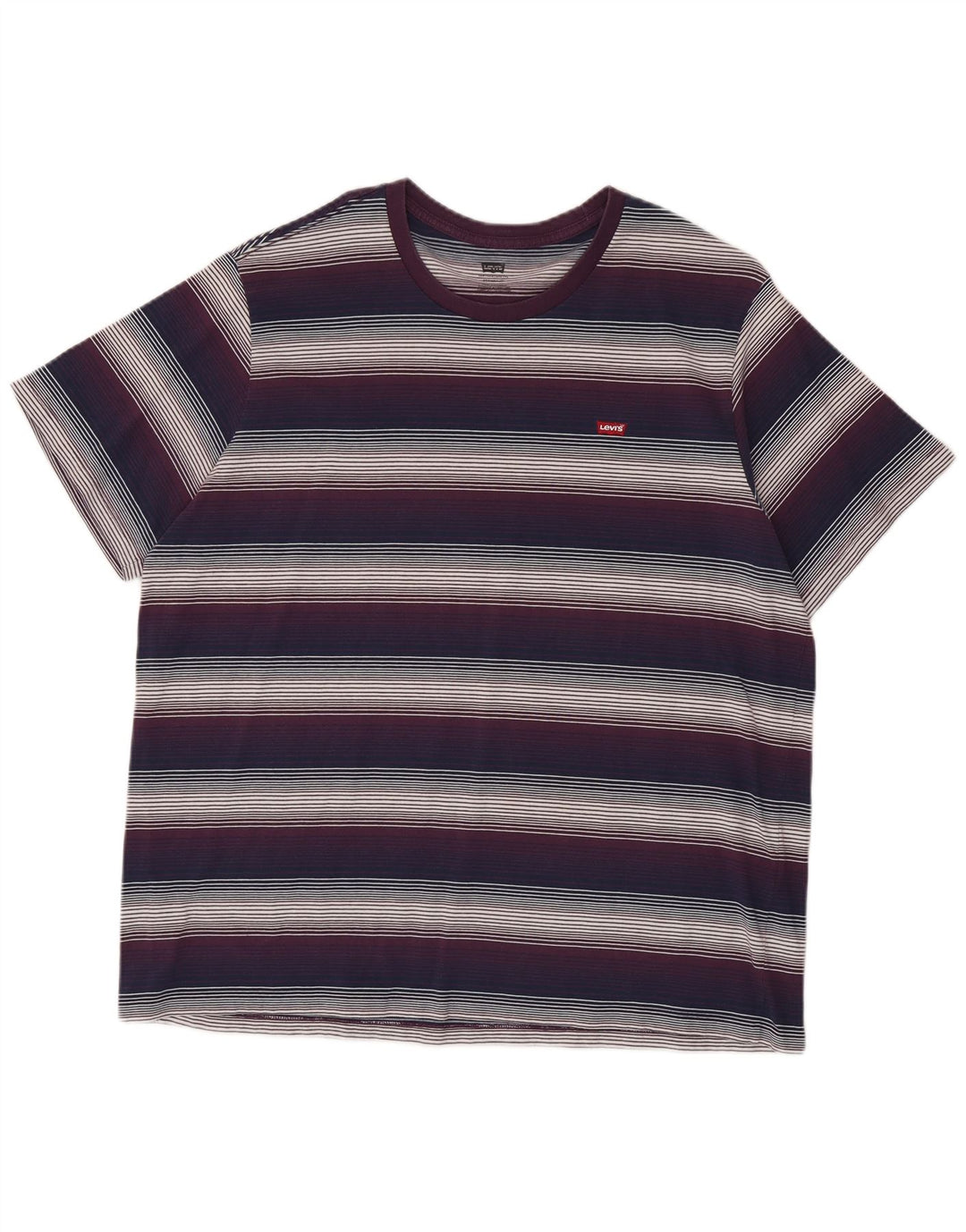 Levi's Camiseta Estándar para Hombre Top XL De Algodón A Rayas Multicolor