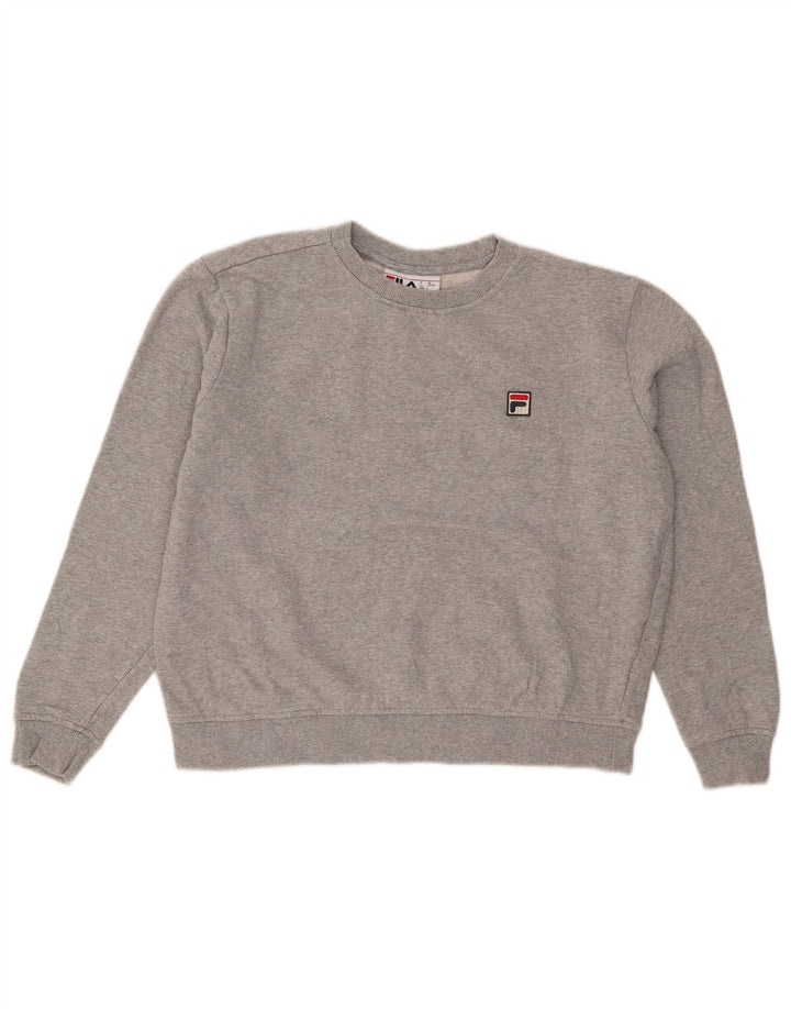 Fila - Sudadera para mujer, talla 40, talla grande, algodón gris
