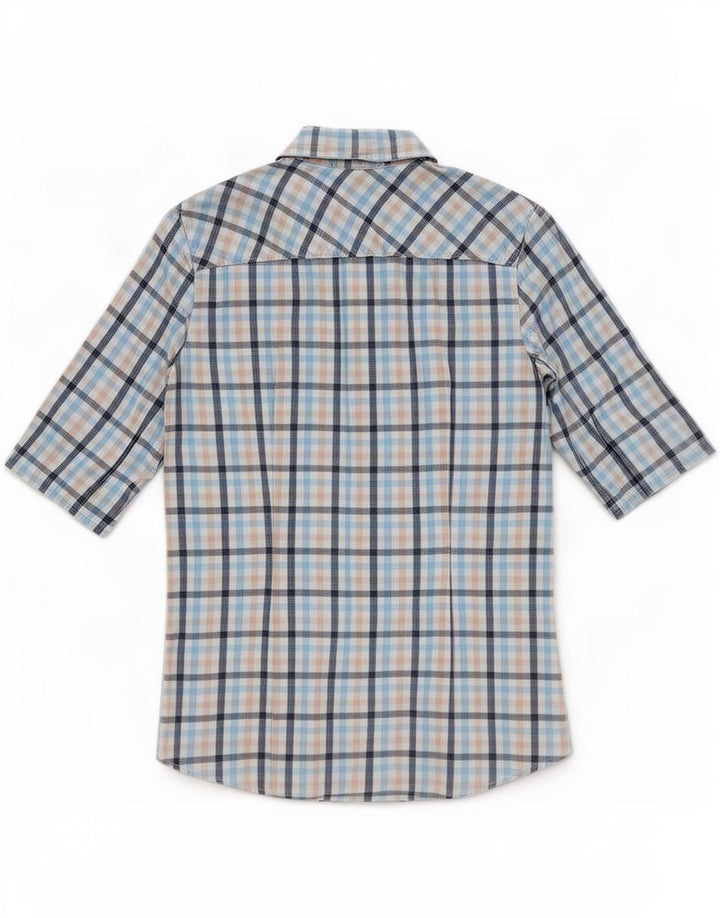 Tommy Hilfiger Camisa de manga corta para mujer US 8 Medium Multicolor Gingham