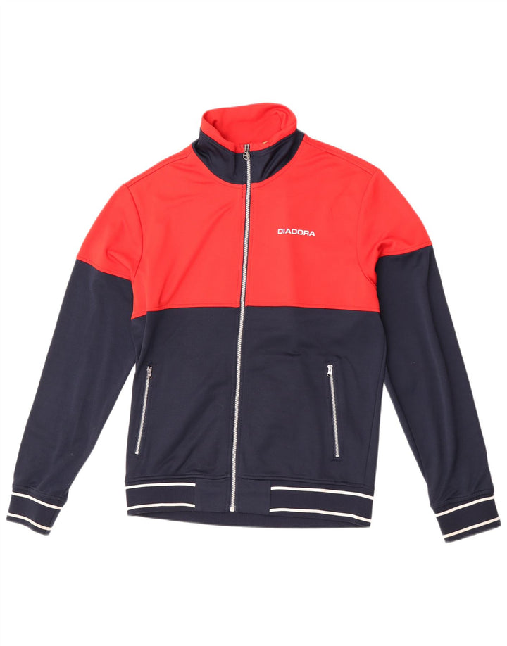 Diadora Chaqueta de chándal para mujer ES 40 XL Poliéster color block rojo