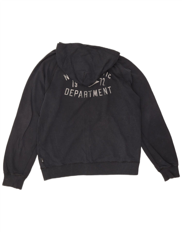 Nike Sudadera con capucha y cremallera gráfica para hombre, algodón azul marino mediano
