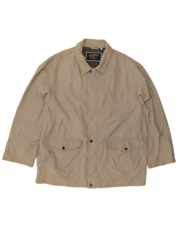 Chaqueta utilitaria vintage para hombre Reino Unido 42 XL Poliéster beige