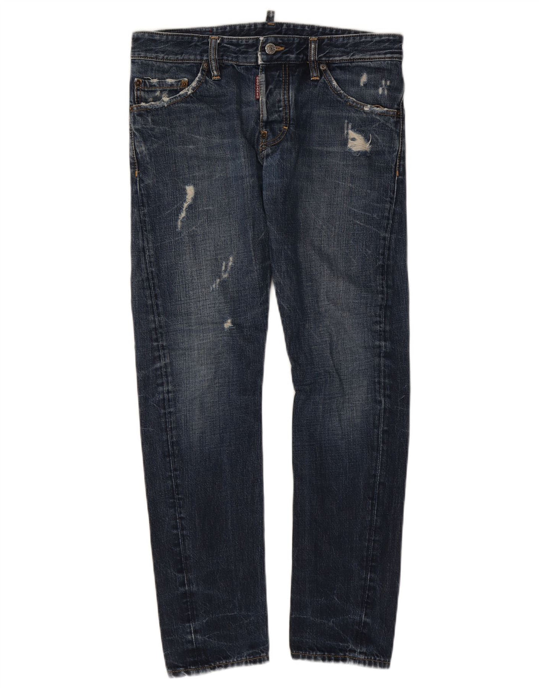 Dsquared Jeans ajustados desgastados para mujer IT 46 Large W32 L29 Algodón azul