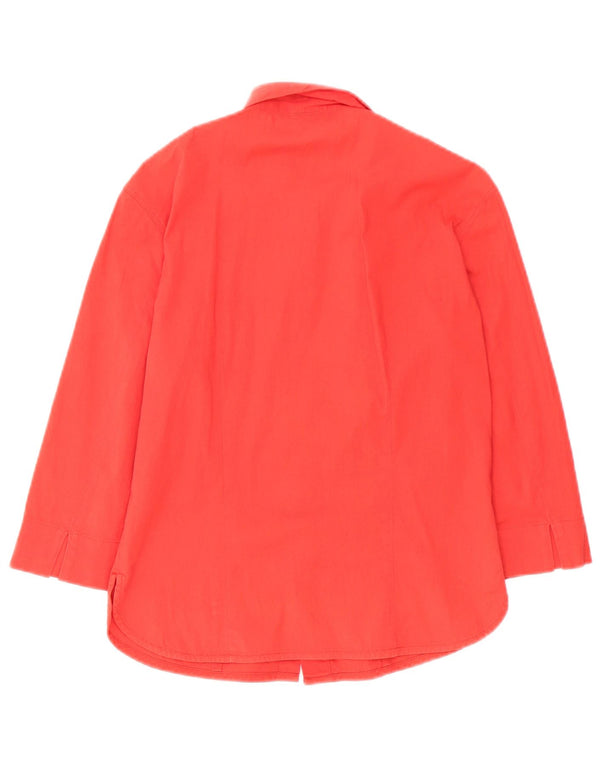 Calvin Klein Jeans Camisa de manga 3/4 para mujer UK 10 Small Red Cotton