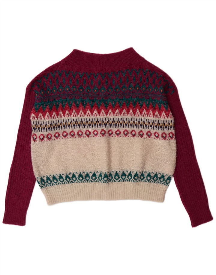 Benetton Jersey Con Cuello Alto Para Mujer ES 44 Medio Burdeos Acrílico