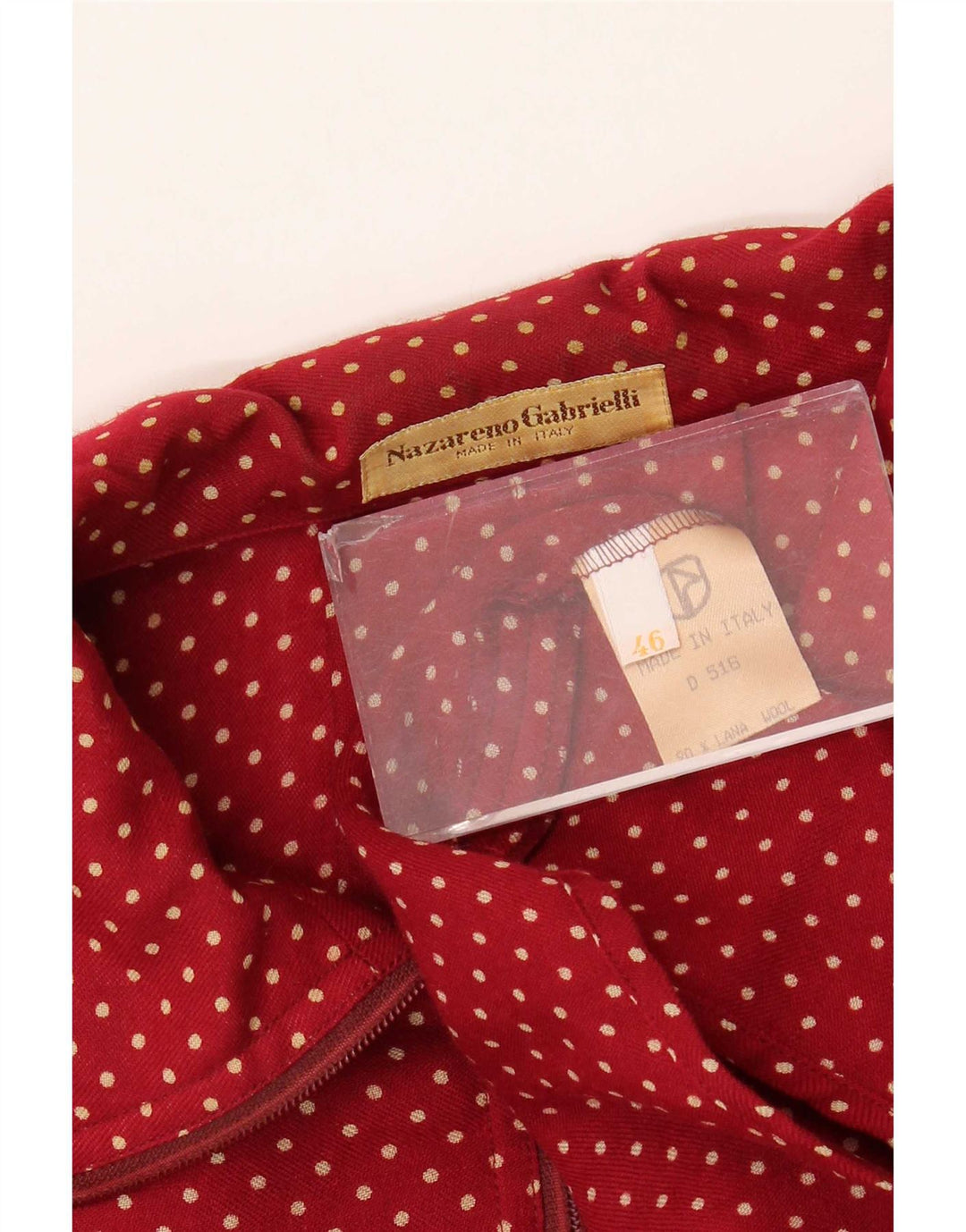 Nazareno Gabrielli Jersey Mujer IT 46 Grande Lana Manchada Roja