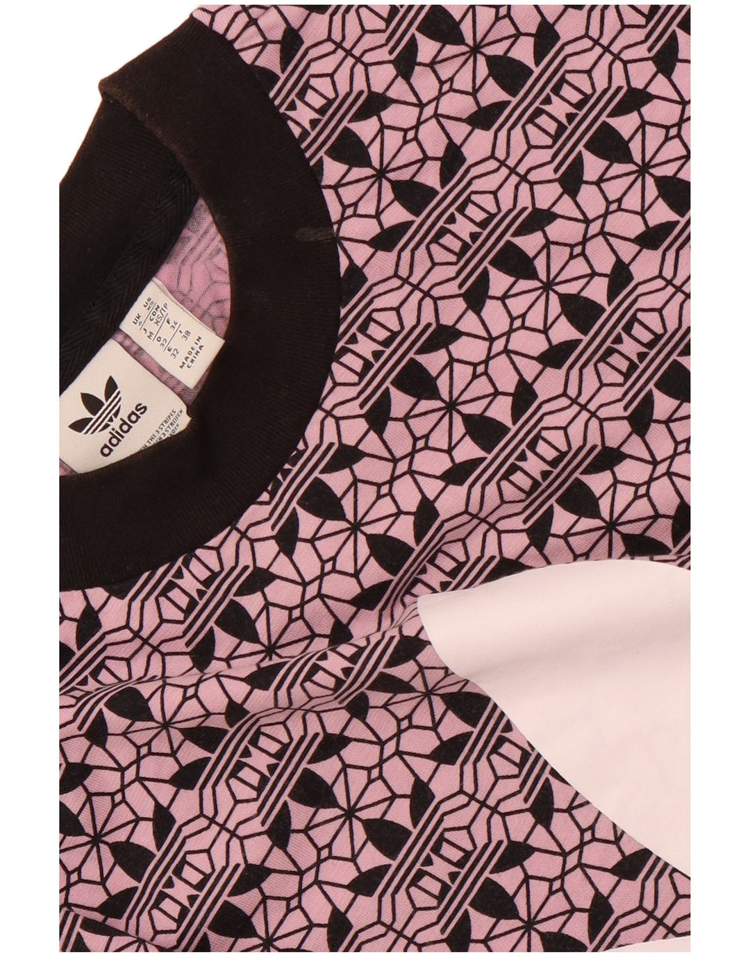 ADIDAS Camiseta corta extragrande con gráfico para mujer UK 6 XS Algodón morado