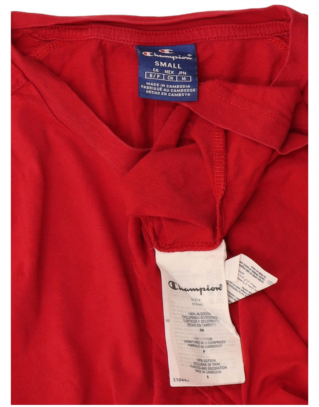 Champion Camiseta Hombre Top Small Rojo Algodón
