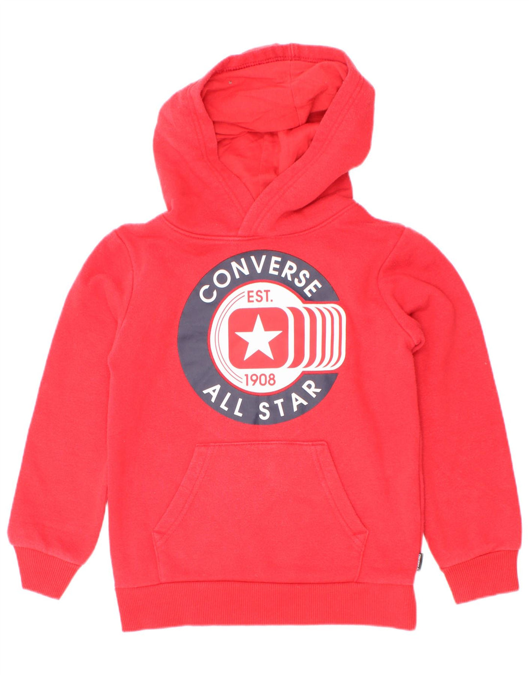 Converse - Jersey con capucha para niño (3-4 años, algodón), color rojo