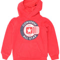 Converse - Jersey con capucha para niño (3-4 años, algodón), color rojo