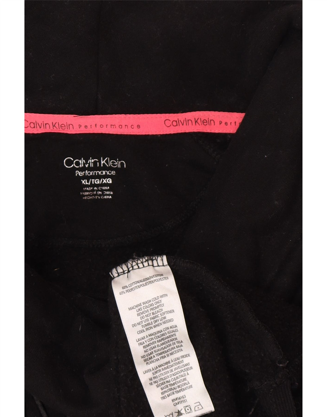 Calvin Klein Sudadera con gráfico Performance para Mujer UK 18 XL Negro