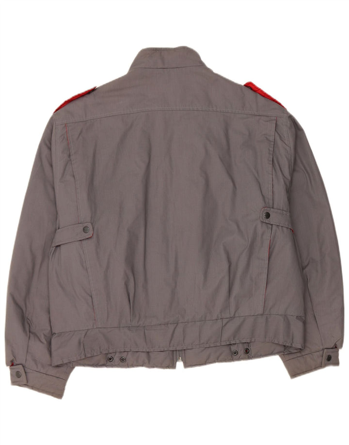 Vintage mujer chaqueta bomber militar de gran tamaño IT 48 XL azul marino