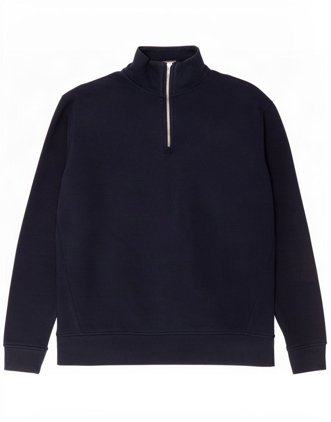 Zara Hombre Sudadera Con Cuello Y Cremallera Jumper Medium Azul Marino Poliéster