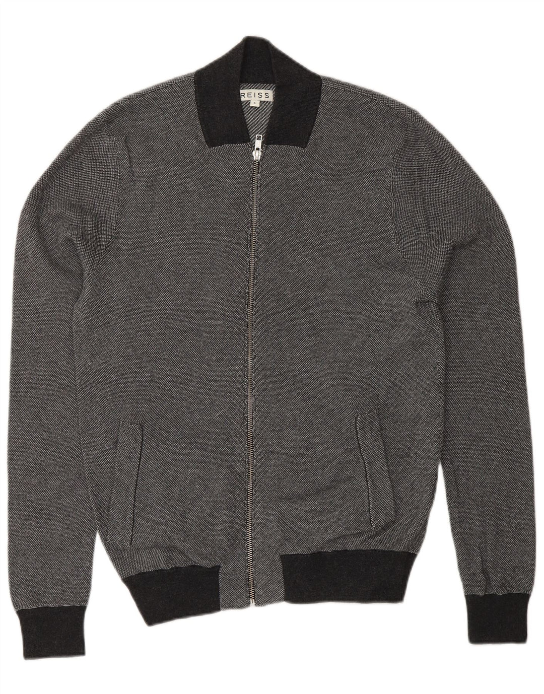 Chaqueta tipo top de chándal Reiss para hombre de algodón color block gris pequeño
