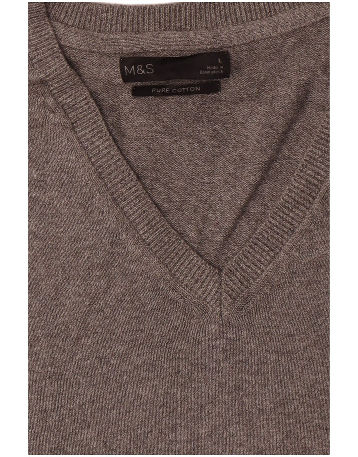 Marks & Spencer - Camiseta sin mangas para hombre, talla grande, algodón gris