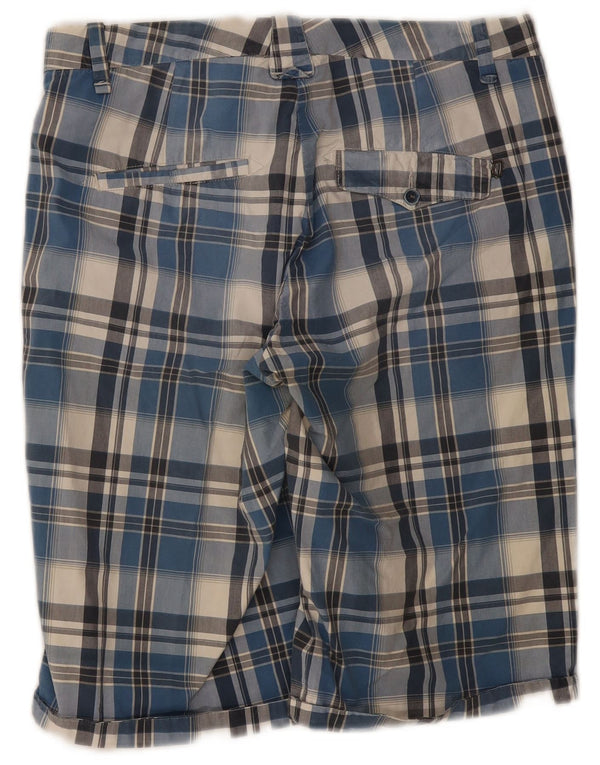 Pantalones cortos chinos Dondup para hombre W33 Medium Blue Check