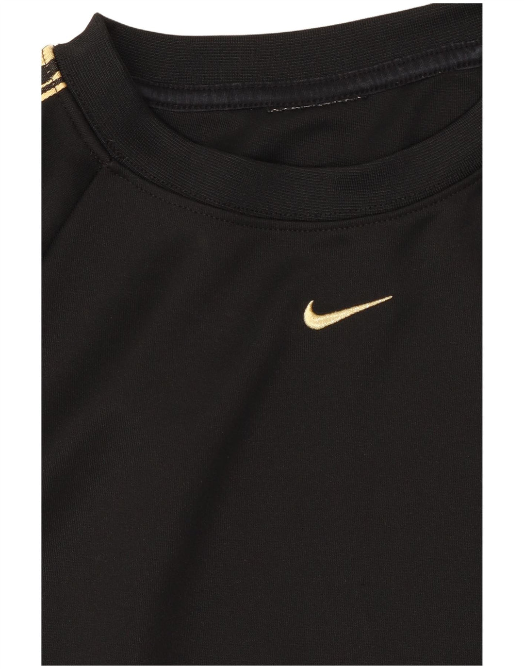 NIKE Womens Graphic Sweatshirt Jumper UK 12 Medium Black Colourblock