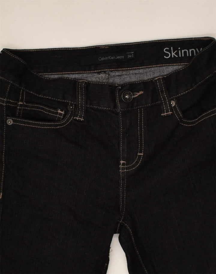 CALVIN KLEIN JEANS Womens Skinny Jeans W30 L30  Black Cotton | Vintage Calvin Klein Jeans | Thrift | Second-Hand Calvin Klein Jeans | Used Clothing | Messina Hembry 