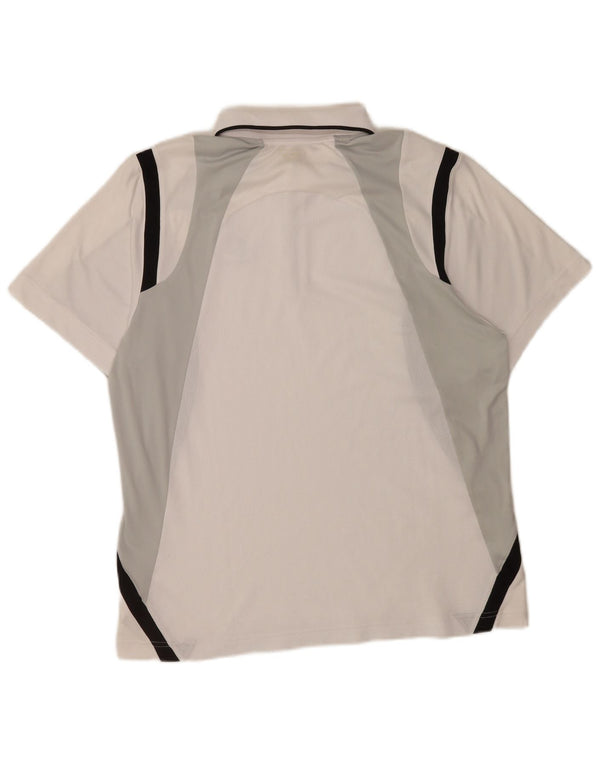 Polo Lotto Hombre Grande Blanco Colorblock Poliéster