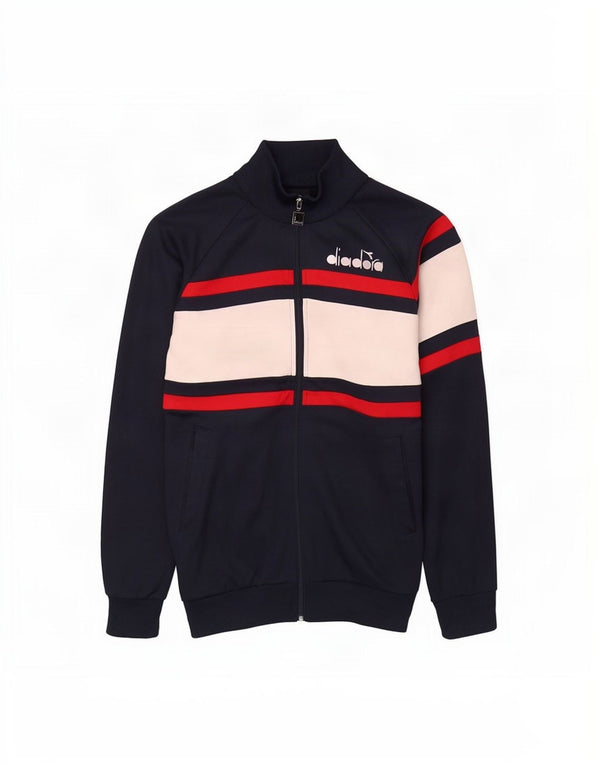 Diadora Hombre Chándal Top Jacket Large Azul Marino Colorblock Poliéster