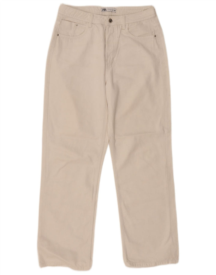 Zara Vaqueros Rectos Mujer EU 38 Small W28 L29 Blanco
