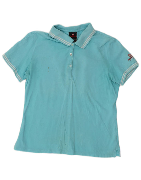 Murphy & Nye Polo para mujer UK 12 Algodón a rayas azul medio