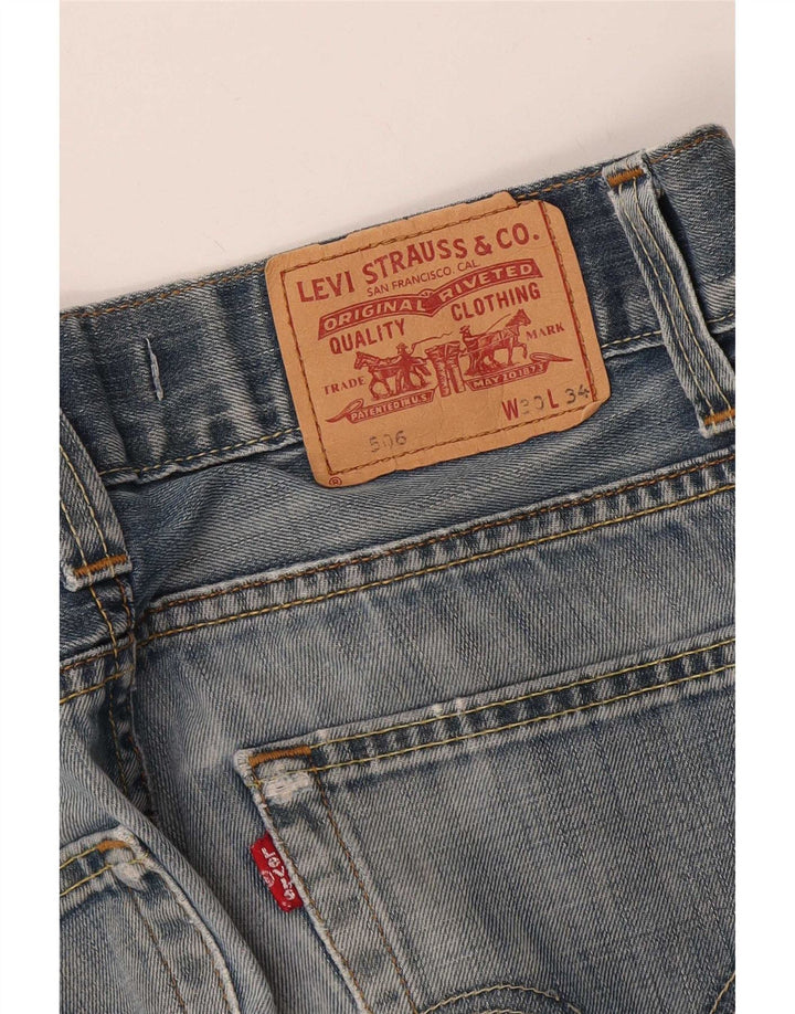 Levi's Vaqueros rectos de corte estándar 506 para hombre W30 L34 Azul