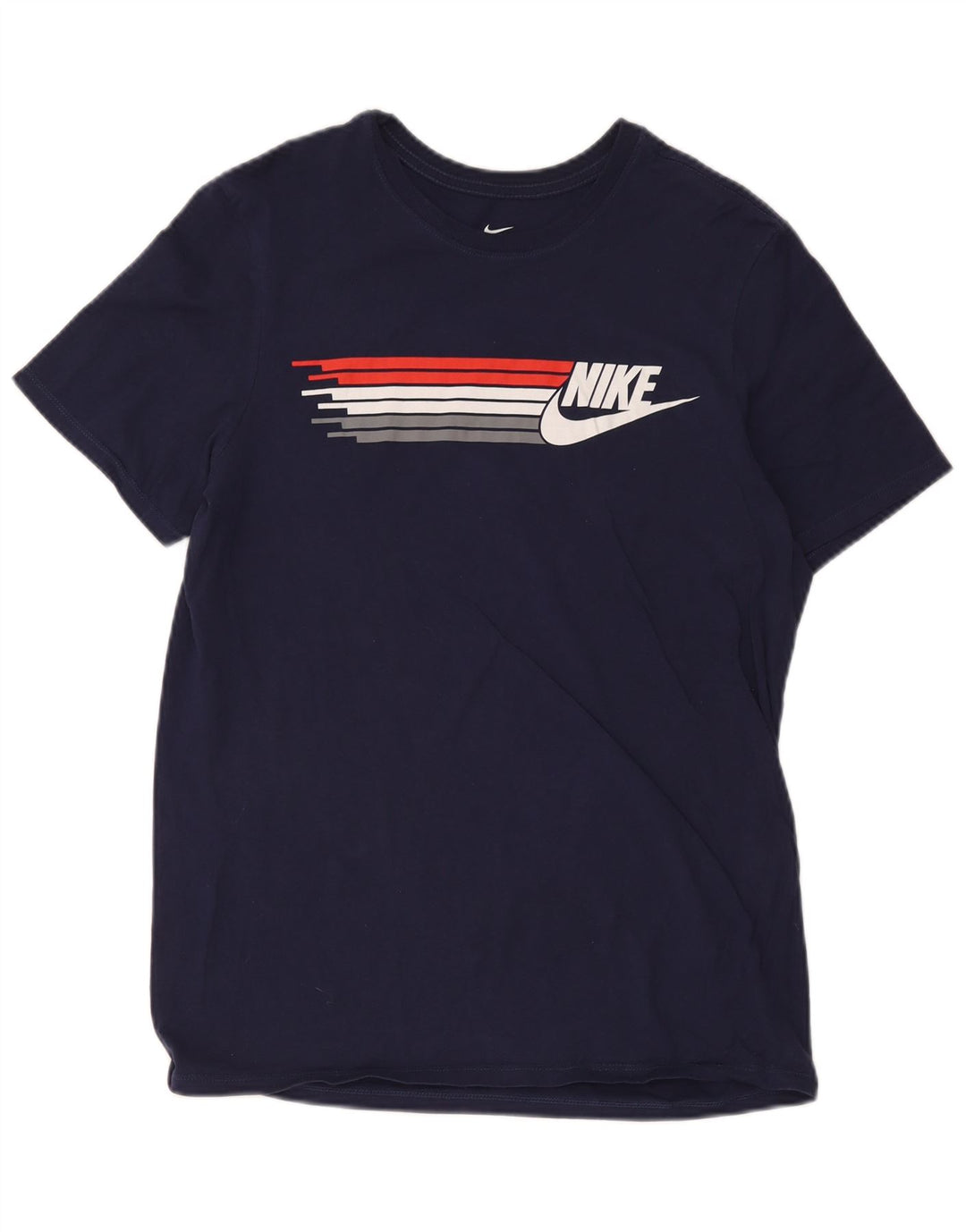 Nike Camiseta con gráfico de corte atlético para hombre, talla mediana, azul marino