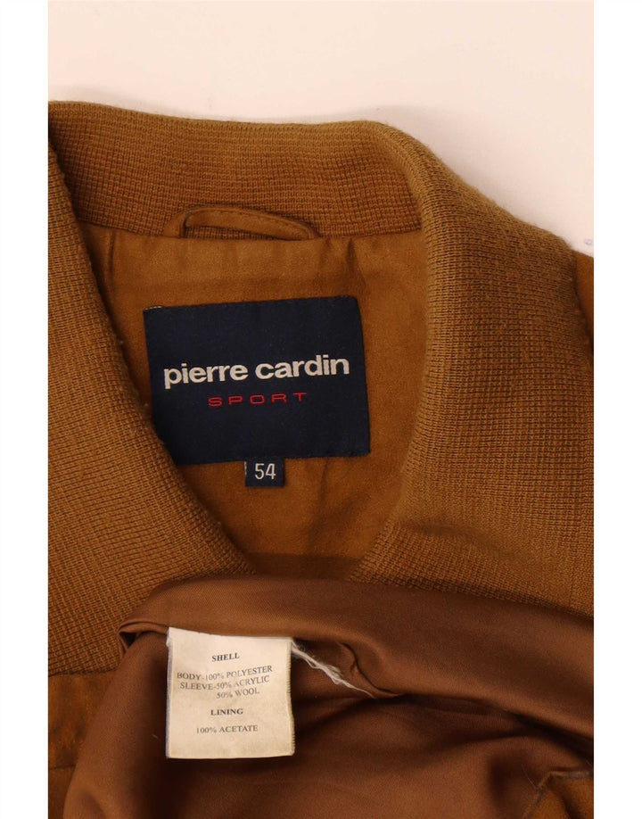Pierre Cardin Chaqueta Bomber para Hombre IT 54 2XL Poliéster Amarillo