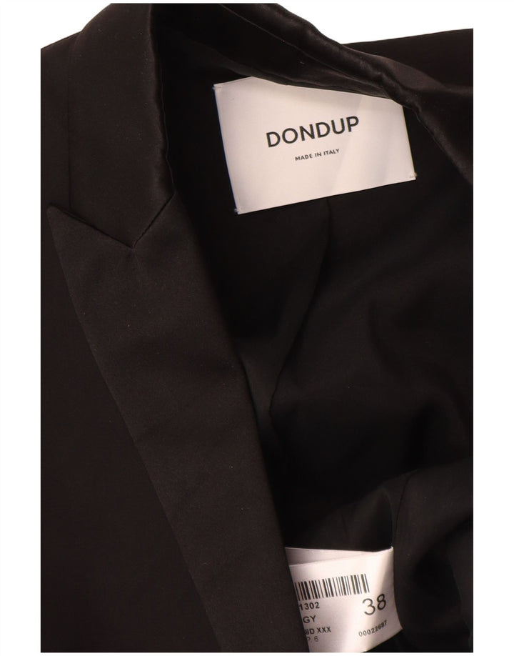 Dondup Chaqueta Blazer De 1 Botón Para Mujer IT 38 XS Algodón Negro