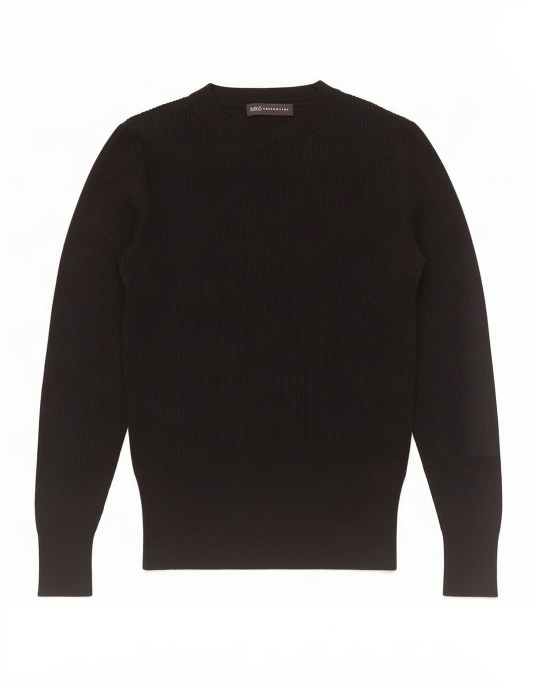Marks & Spencer Blusa para Mujer Top UK 8 Small Viscosa Negra