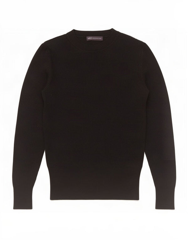 Marks & Spencer Blusa para Mujer Top UK 8 Small Viscosa Negra