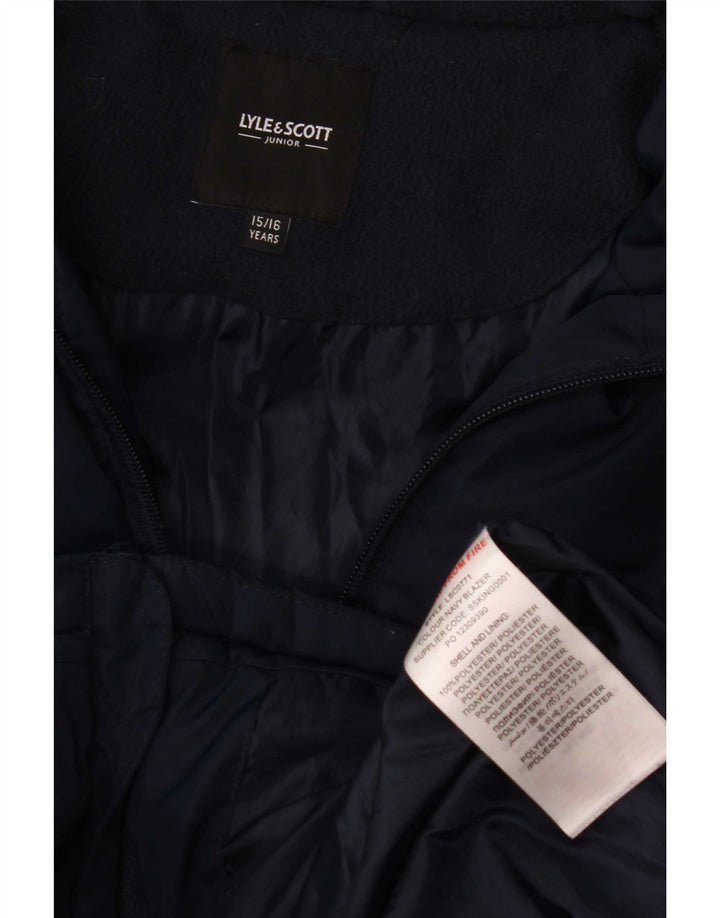 Lyle & Scott Chaqueta acolchada con capucha para niño 15-16 años Azul marino Poliéster