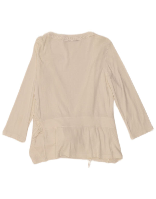 Playlife Blusa de manga 3/4 para mujer UK 8 Small White